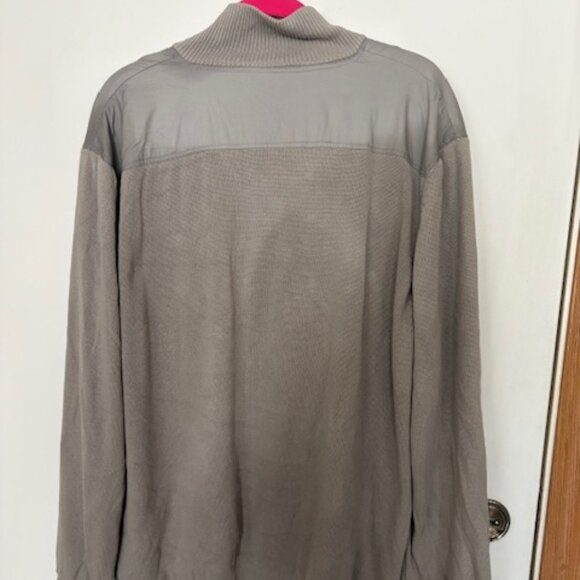 MENS CALVIN KLEIN 100% COTTON ZIP LONG SLEEVE GRAY 30"L PULLOVER. SZ. XXL - Picture 4 of 4